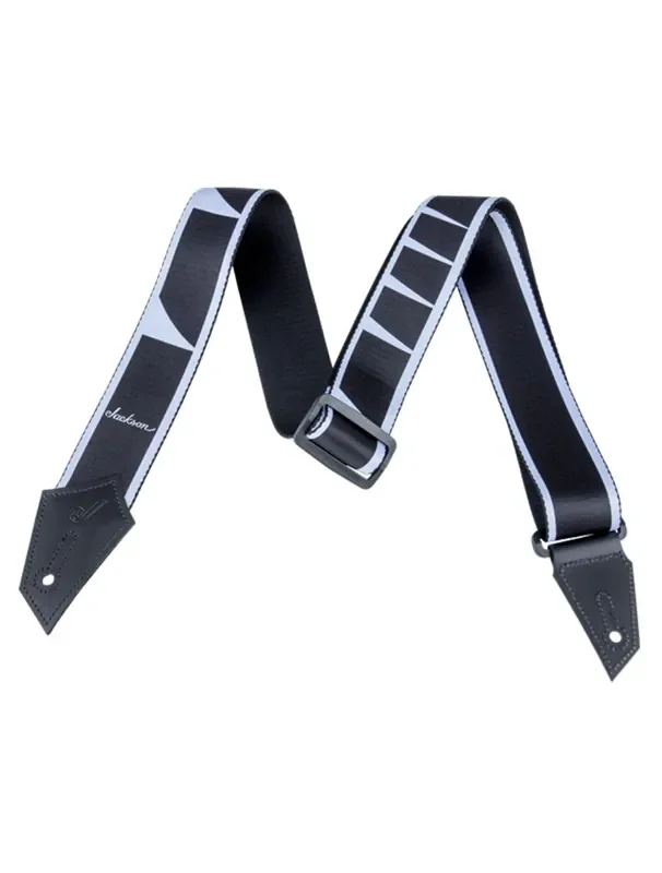 Jackson Strap with Sharkfin Inlay Pattern – Black/White