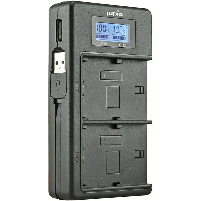 Jupio Dedicated Duo USB Charger with LCD For Nikon EN-EL14A Batteries