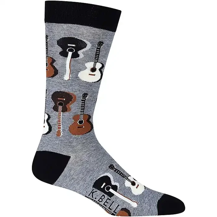 K. Bell Guitar Print Crew Socks Guitar Center