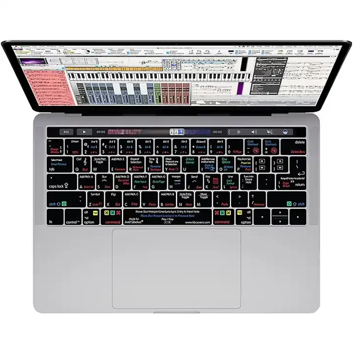 KB Covers Sibelius Keyboard Cover for MacBook Pro (Late 2016+) With Touch Bar Guitar Center