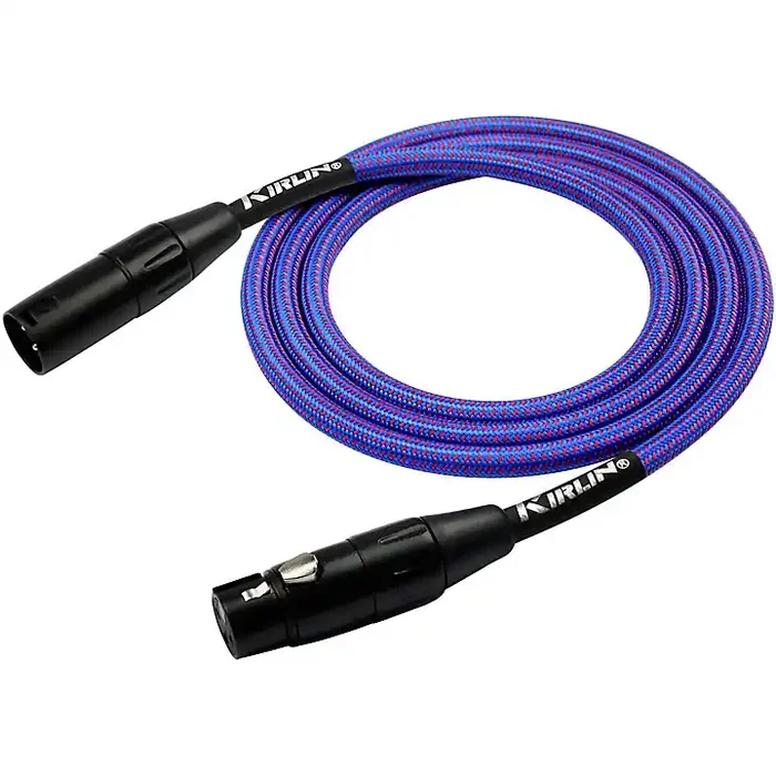 Kirlin XLR Male To XLR Female Microphone Cable – Royal Blue Woven Jacket 20 ft. Guitar Center