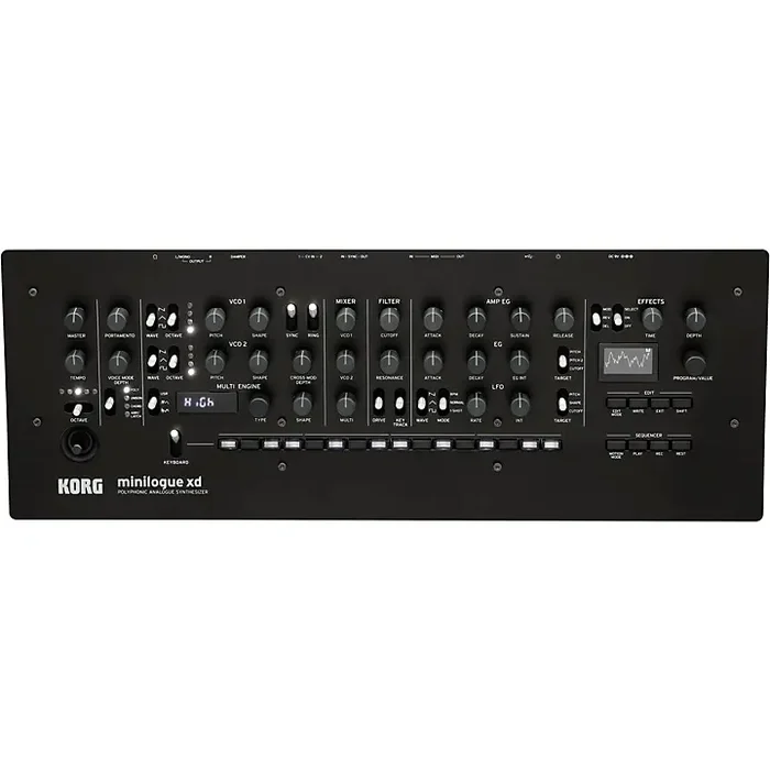 KORG minilogue xd module Keyboard Voice Expander and Desktop Synth Black Guitar Center