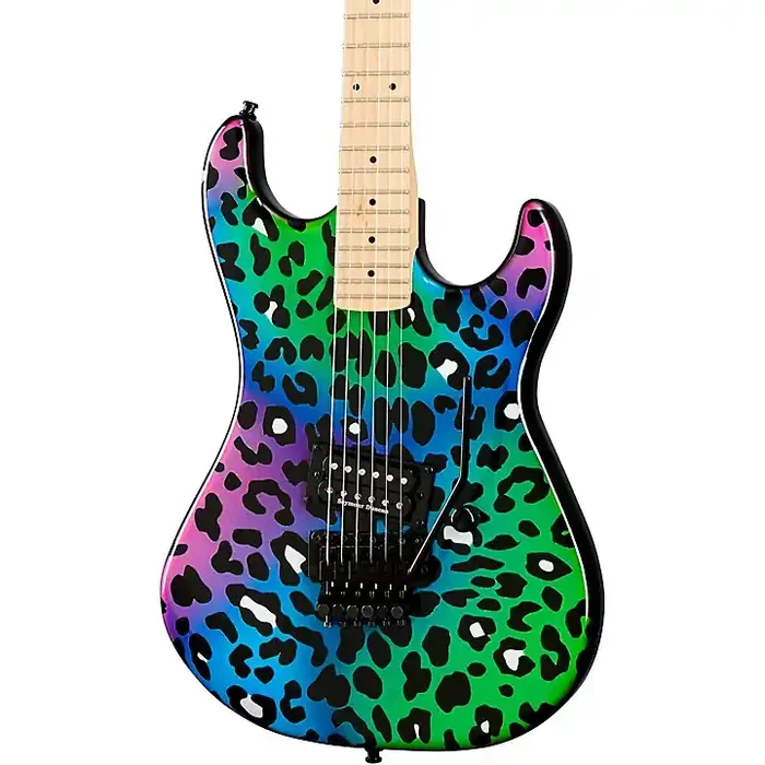 Kramer Baretta “Feral Cat” Custom Graphic Electric Guitar Rainbow Leopard Guitar Center