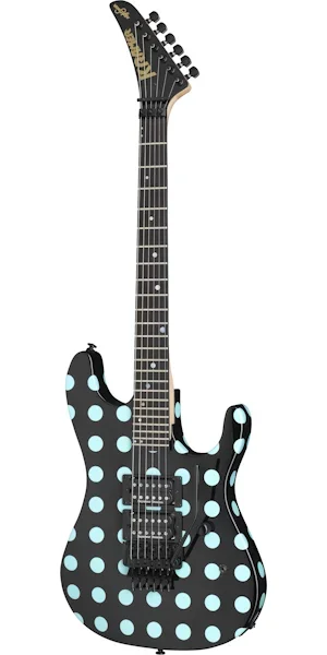 Kramer NightSwan, Black with Blue Polka Dots