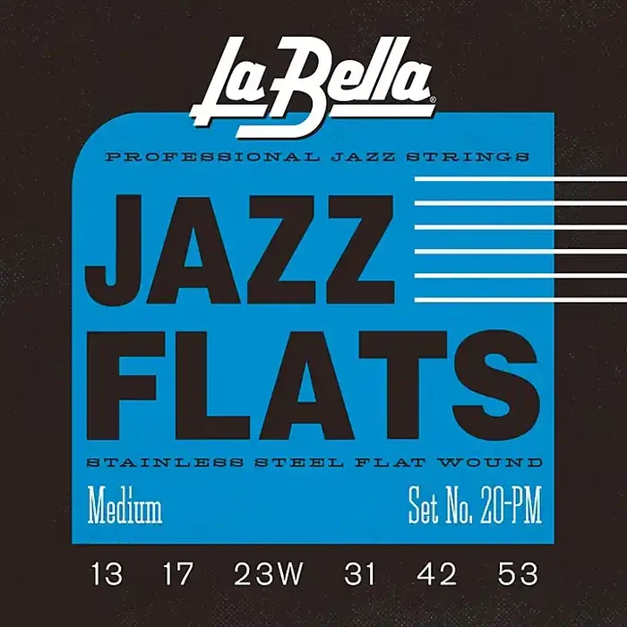 La Bella 20P Jazz Flats Guitar Strings Medium (13 – 53) Guitar Center