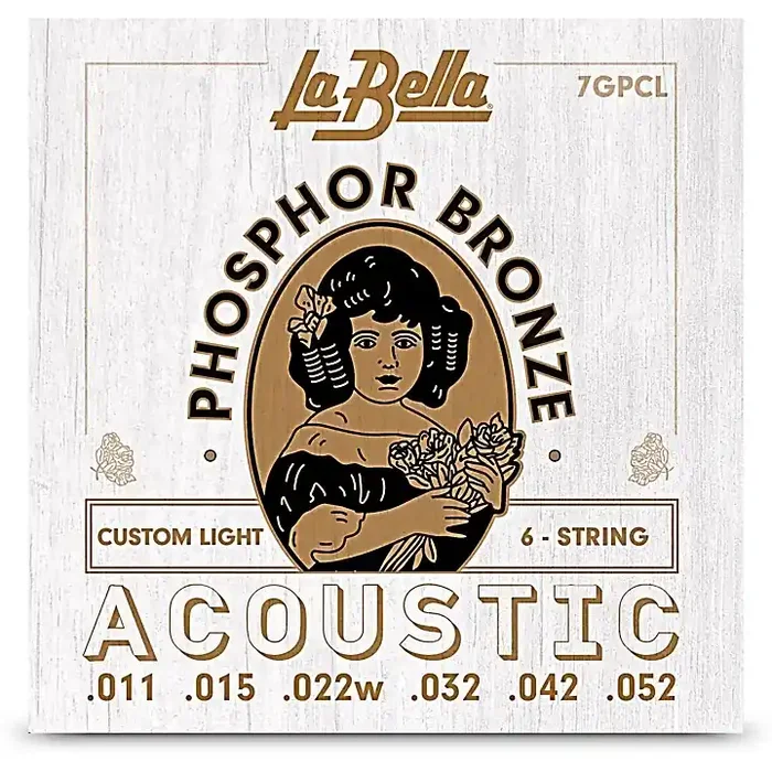 La Bella 7GPCL Phosphor Bronze Custom Light Acoustic Guitar Strings Guitar Center