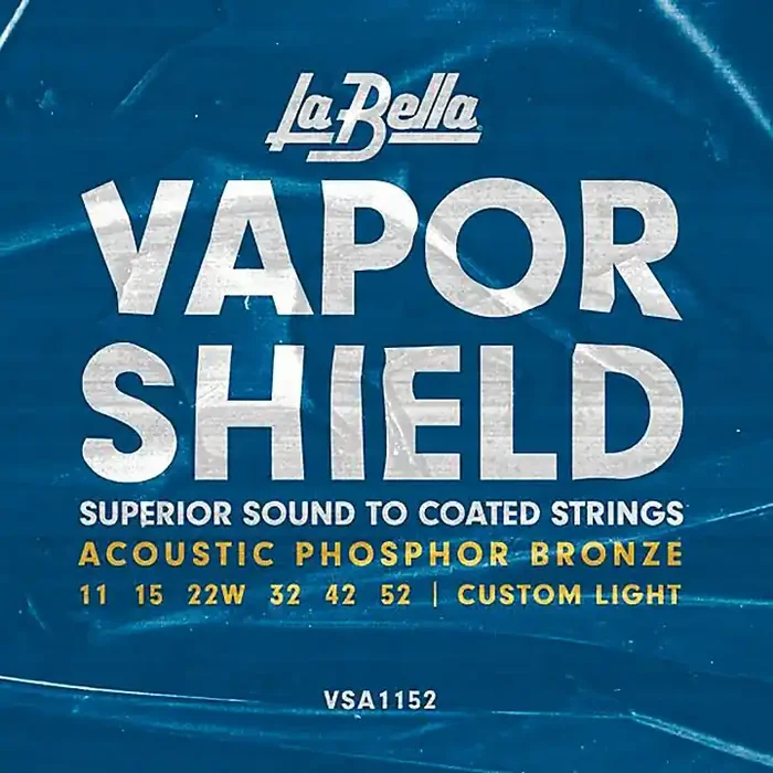 La Bella VSA1152 Vapor Shield Phosphor Bronze Acoustic Strings Custom Light (11-52) Guitar Center