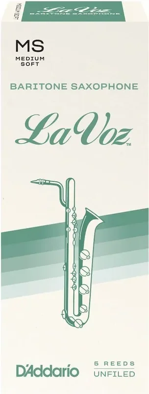 La Voz Baritone Saxophone Reeds, Medium Soft, 5 Pack