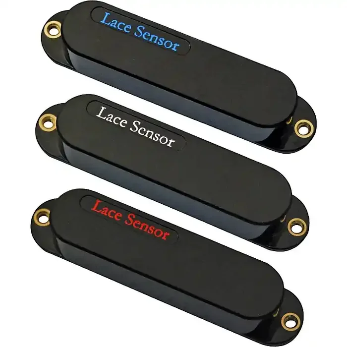 Lace Sensor Blue-Silver-Red 3-Pack S-S-S Pickup Set Black Guitar Center
