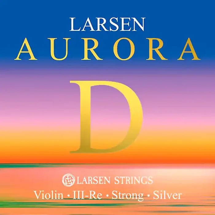 Larsen Strings Aurora Violin D String 4/4 Size Silver Wound, Heavy Gauge, Ball End Guitar Center