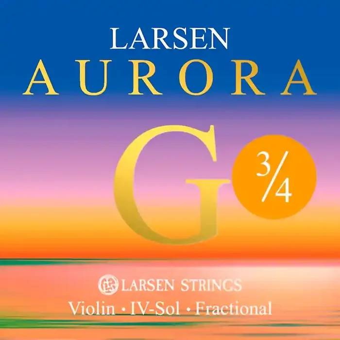 Larsen Strings Aurora Violin G String 3/4 Size Silver Wound, Medium Gauge, Ball End Guitar Center