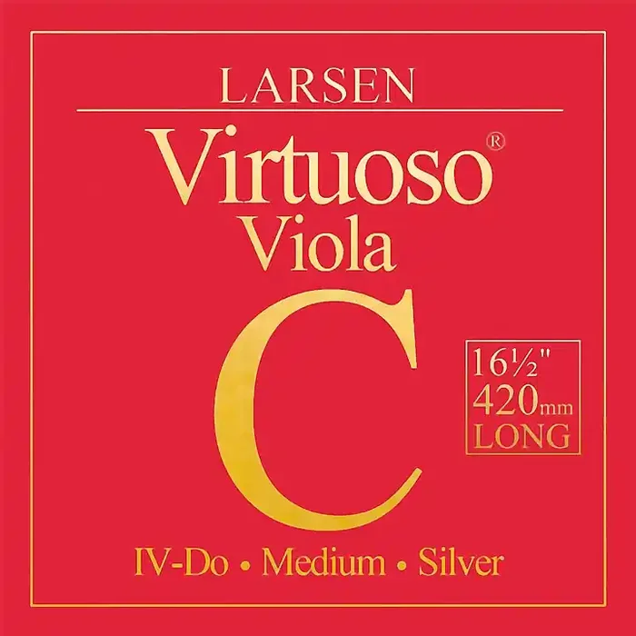 Larsen Strings Virtuoso Extra-Long Viola C String 16-1/2+ in., Medium Silver, Ball End Guitar Center