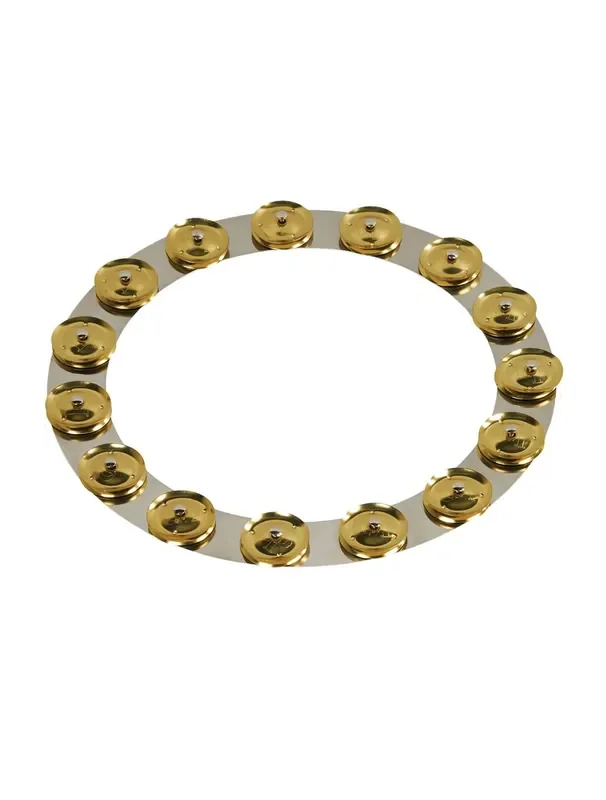 Latin Percussion 14″ Tambo-Ring – Stainless Steel with Brass Jingles