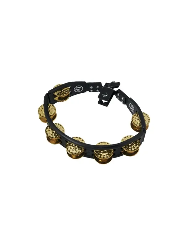 Latin Percussion Cyclops Mountable Tambourine Black – Dimpled Brass