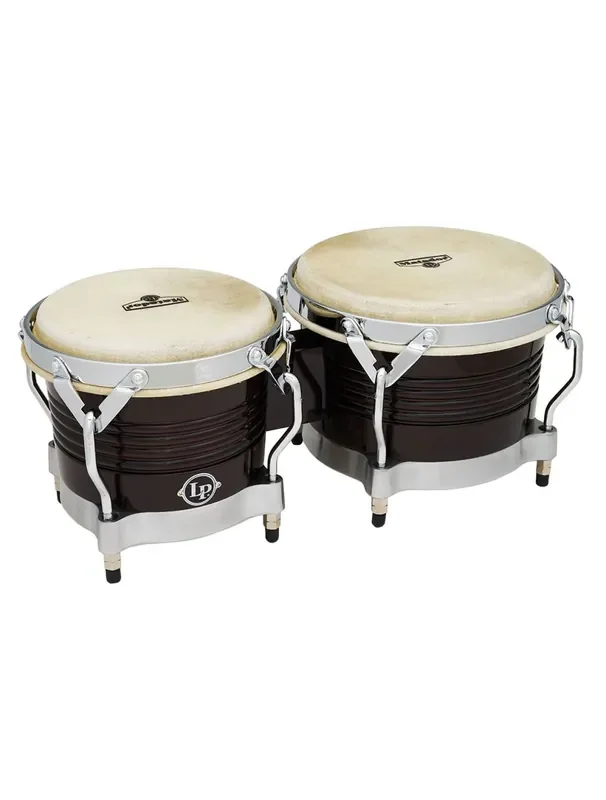 Latin Percussion Matador Series Wood Bongos – Dark Brown