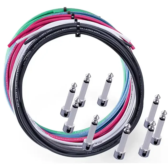 Lava Tightrope Solder-Free Cable Kit with 10 Right Angle Plugs 10 ft. Green Guitar Center