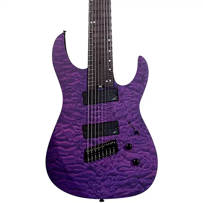 Legator Ninja 8 String Multi-Scale Super Shred Series Quilted Maple Electric Guitar Purple Guitar Center