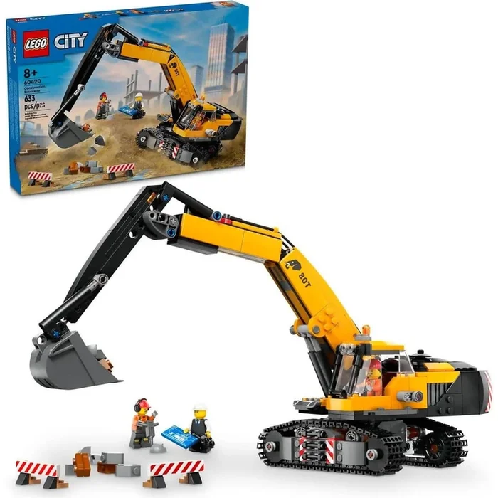 LEGO 60420 Yellow Construction Excavator – City