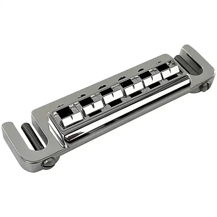 Leo Quan Badass Wraparound Guitar Bridge With SAE 5/16″ Locking Studs Nickel Guitar Center