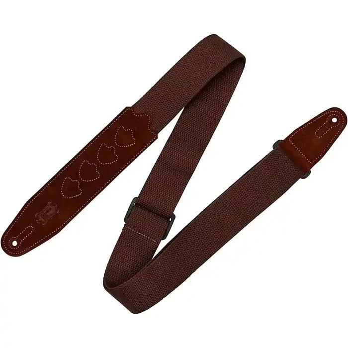 Levy‘s 2″ Cotton Guitar Strap With Pick Holder Brown Guitar Center