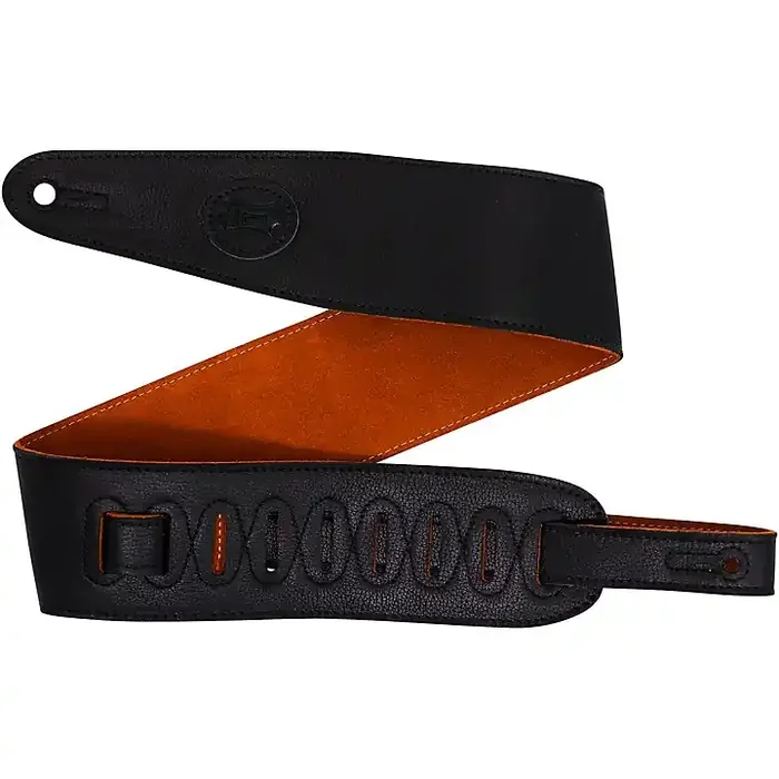 Levy‘s Garment Leather & Suede 2.5″ Guitar Strap Black 3 in. Guitar Center
