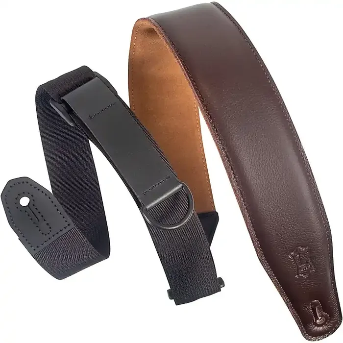 Levy‘s MRHGS 2 1/2 inch Wide Ergonomic RipChord Guitar Strap Dark Brown Guitar Center