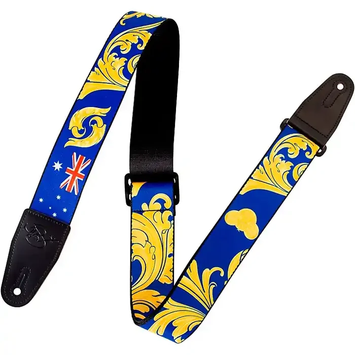Levy‘s Nita Strauss Signature Polyester Guitar Strap Blue/Gold Guitar Center