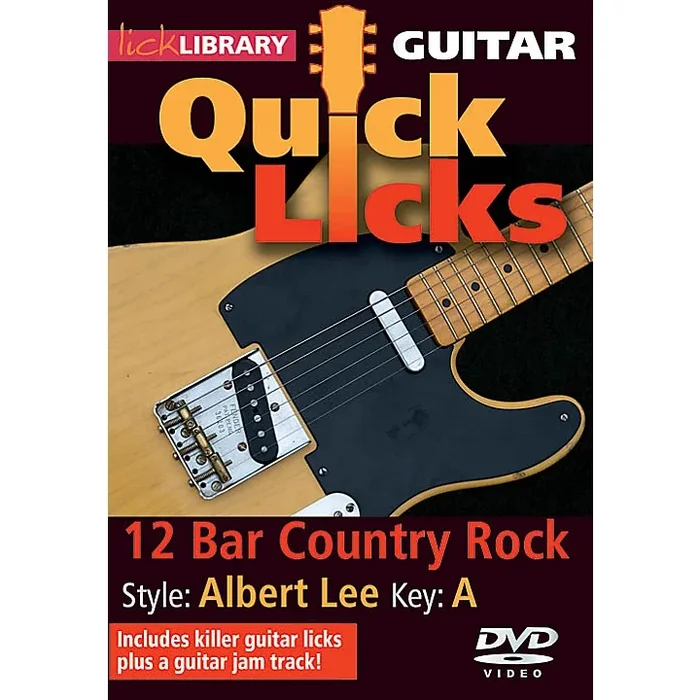 Licklibrary 12-Bar Country Rock – Quick Licks (Style: Albert Lee; Key: A) Lick Library Series DVD by Steve Trovato
