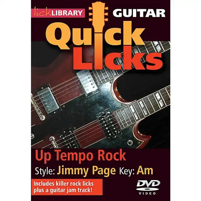 Licklibrary Up Tempo Rock – Quick Licks (Style Jimmy Page; Key Am) Lick Library Series DVD Written by Danny Gill Guitar Center
