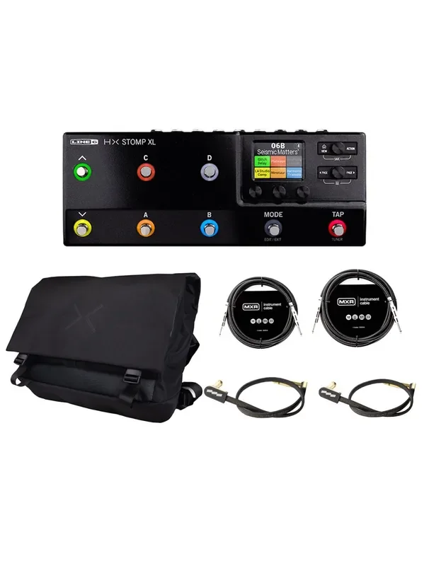 Line 6 HX Stomp XL + HX Messenger Bag + Instrument Cables + Patch Cables