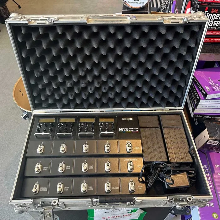 Line 6 M13 Stompbox FX Modeler w/ Two Expression Pedals in Road Case (– At Large Inc.® Musical Instruments & Pro Audio