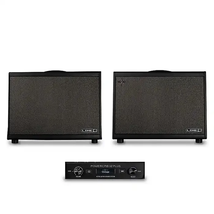 Line 6 Powercab & Powercab Plus 112 250W 1×12 FRFR Powered Speaker Cab Bundle Black and Silver Guitar Center