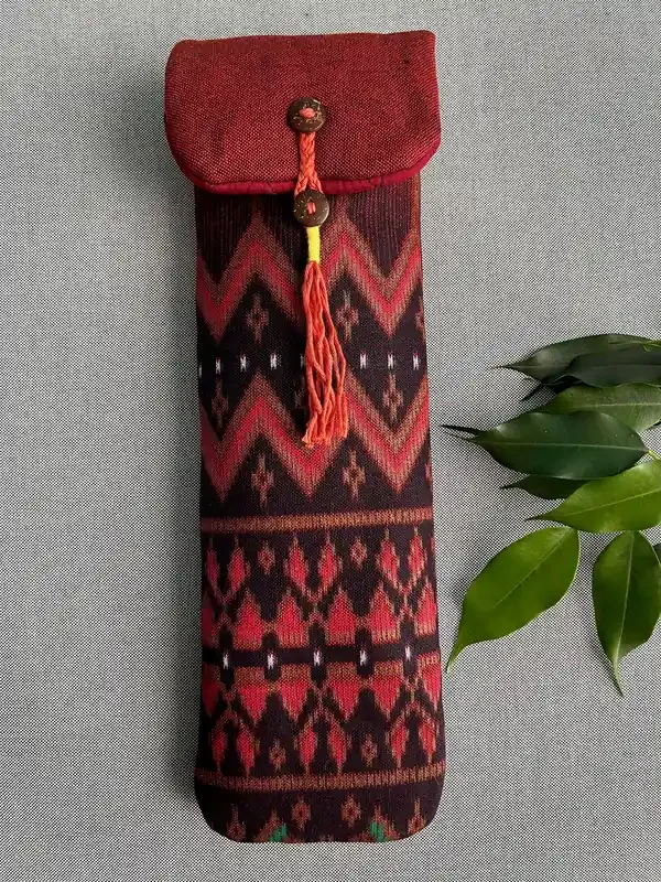 Little Fish Cotton Flute Bag – Maroon Vibes – Suitable for Small Flute