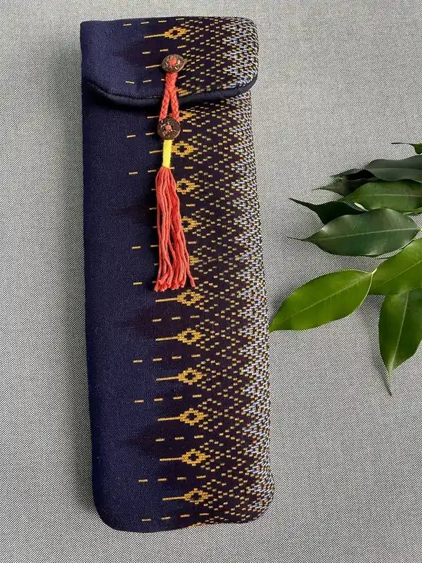 Little Fish Cotton Flute Bag – Purple Gold – Suitable for Small Flute