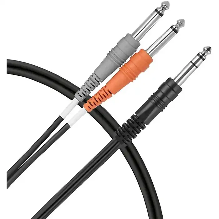 Livewire Essential Interconnect Y-Cable 1/4″ TRS Male to 1/4″ TS Male 6 ft. Black Guitar Center