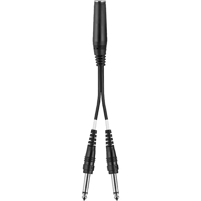 Livewire Essential Y-Adapter 1/4″ TS Female to 1/4″ TS Male Black 6 in. Guitar Center