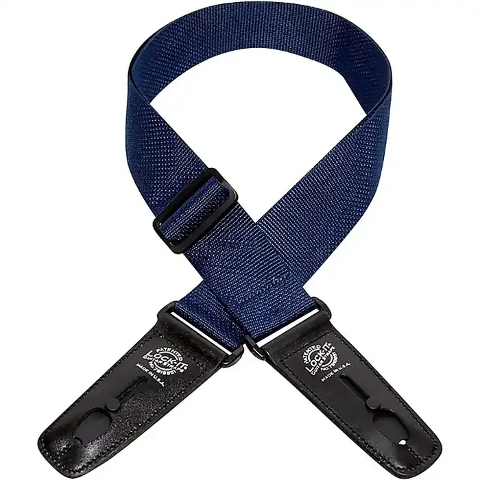Lock-It Straps 2″ Locking Guitar Strap Navy Guitar Center