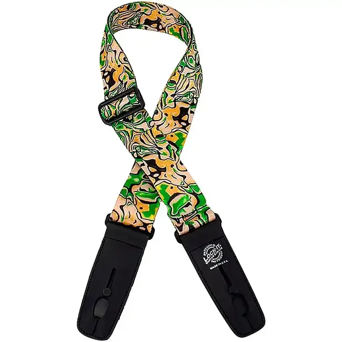 Lock-It Straps Plush Poly Swirl Guitar Strap Green Guitar Center