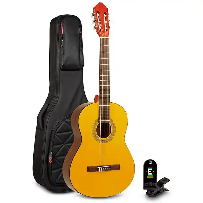 Lucero LC100 Nylon-String Classical Acoustic Guitar Pack Natural Guitar Center
