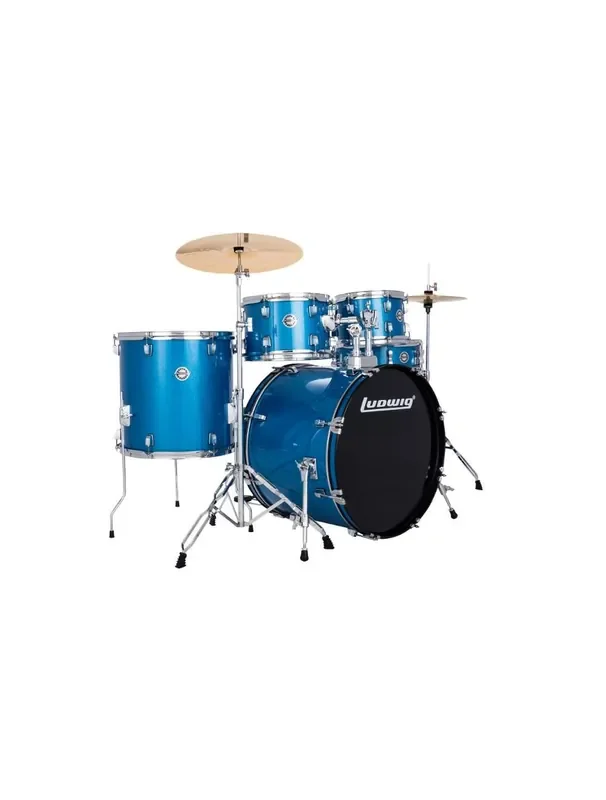 Ludwig Accent Fuse 5pc Drum Set – Blue Sparkle