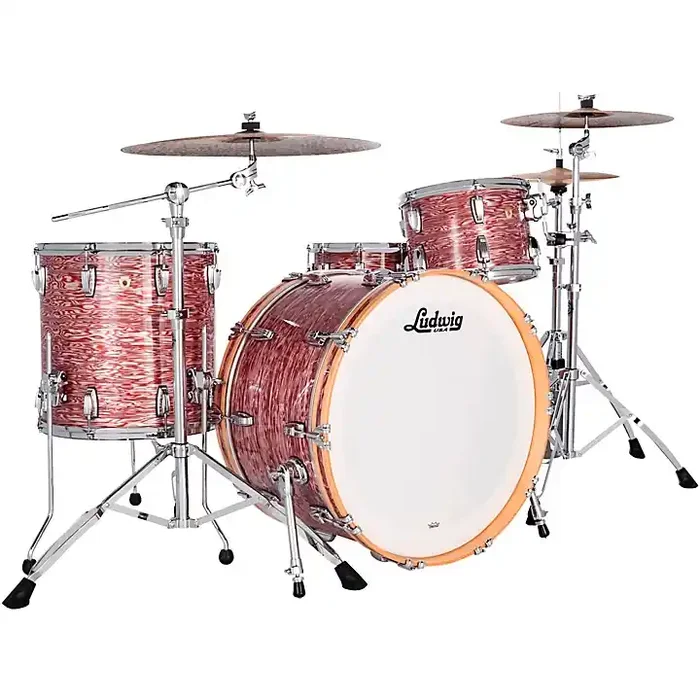 Ludwig Classic Maple 3-Piece Pro Beat Shell Pack With 24″ Bass Drum Pink Oyster Guitar Center