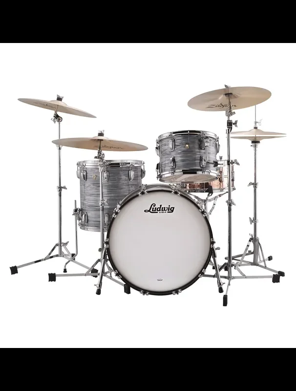 Ludwig Classic Maple Fab 3-pc Shell Pack w/22″ Kick – Vintage Blue Oyster