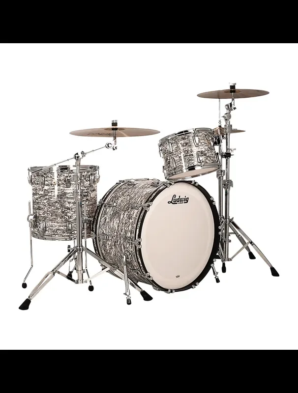 Ludwig Classic Maple Pro Beat 3-pc Shell Pack w/24″ Kick – White Abalone