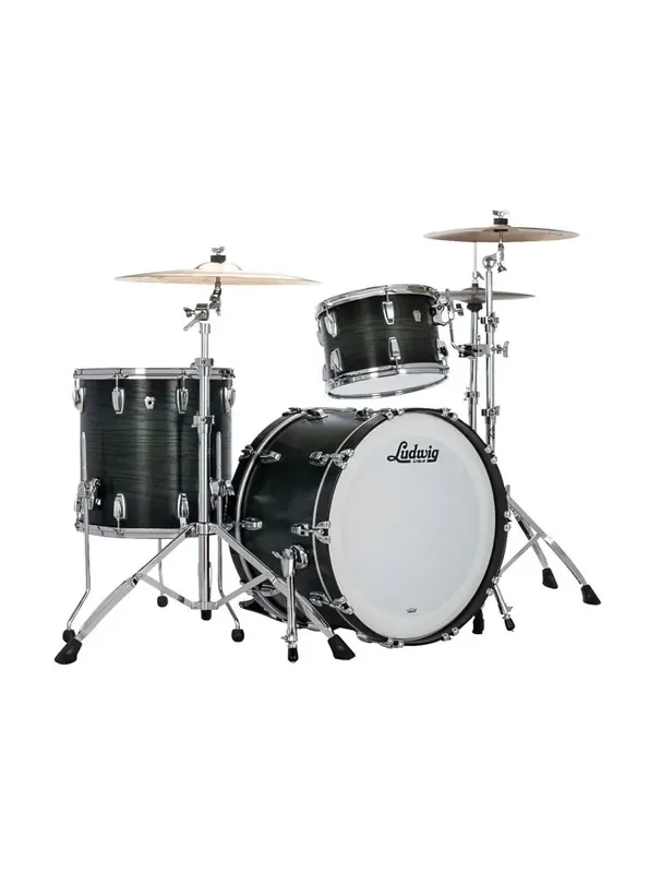 Ludwig Classic Oak Fab 3-pc Shell Pack w/22″ Kick – Green Burst