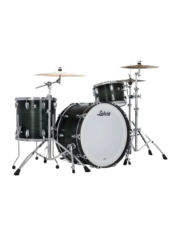 Ludwig Classic Oak Pro Beat 3-pc Shell Pack w/24″ Kick – Green Burst