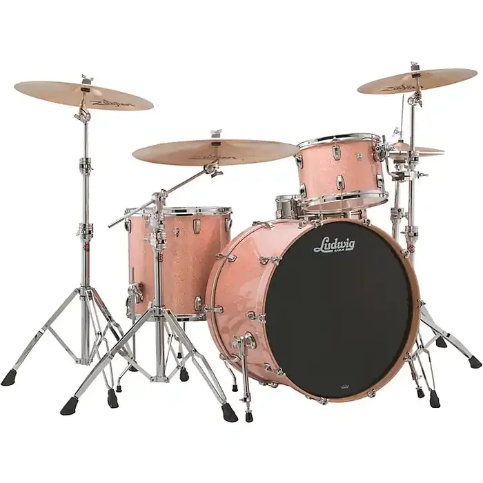 Ludwig Keystone X 3-Piece Pro Beat Shell Pack with 24 in. Bass Drum Champagne Sparkle Guitar Center