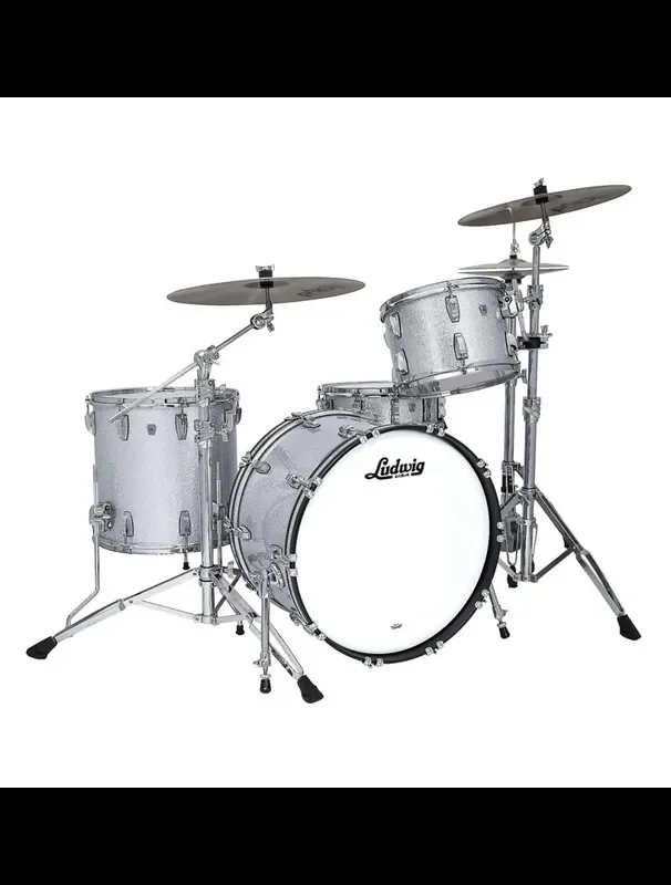 Ludwig Legacy Maple Fab 3pc Shell Pack w/22″ Kick – Silver Sparkle – Used