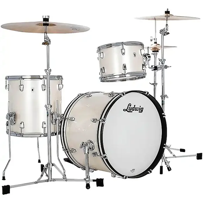 Ludwig NeuSonic 3-Piece Downbeat Shell Pack With 20″ Bass Drum Silver Silk Guitar Center