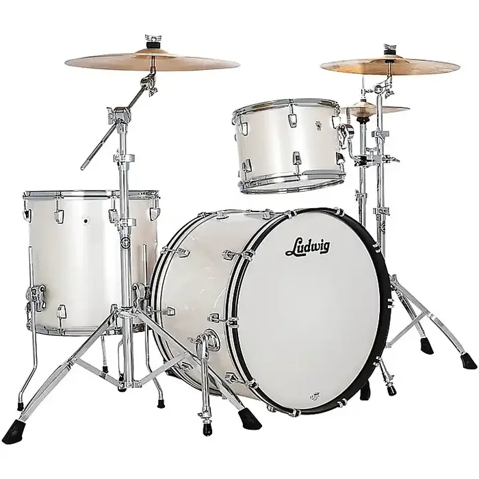 Ludwig NeuSonic 3-Piece Fab Shell Pack With 22″ Bass Drum Silver Silk Guitar Center