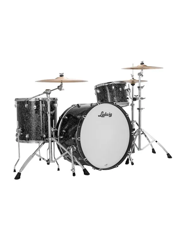 Ludwig Neusonic Pro Beat 3-pc Shell Pack w/ 24″ Kick – Ebony Pearl